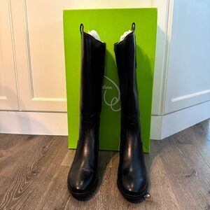 Sam Edelman Penny Leather Riding Boot Black 9M New In Box